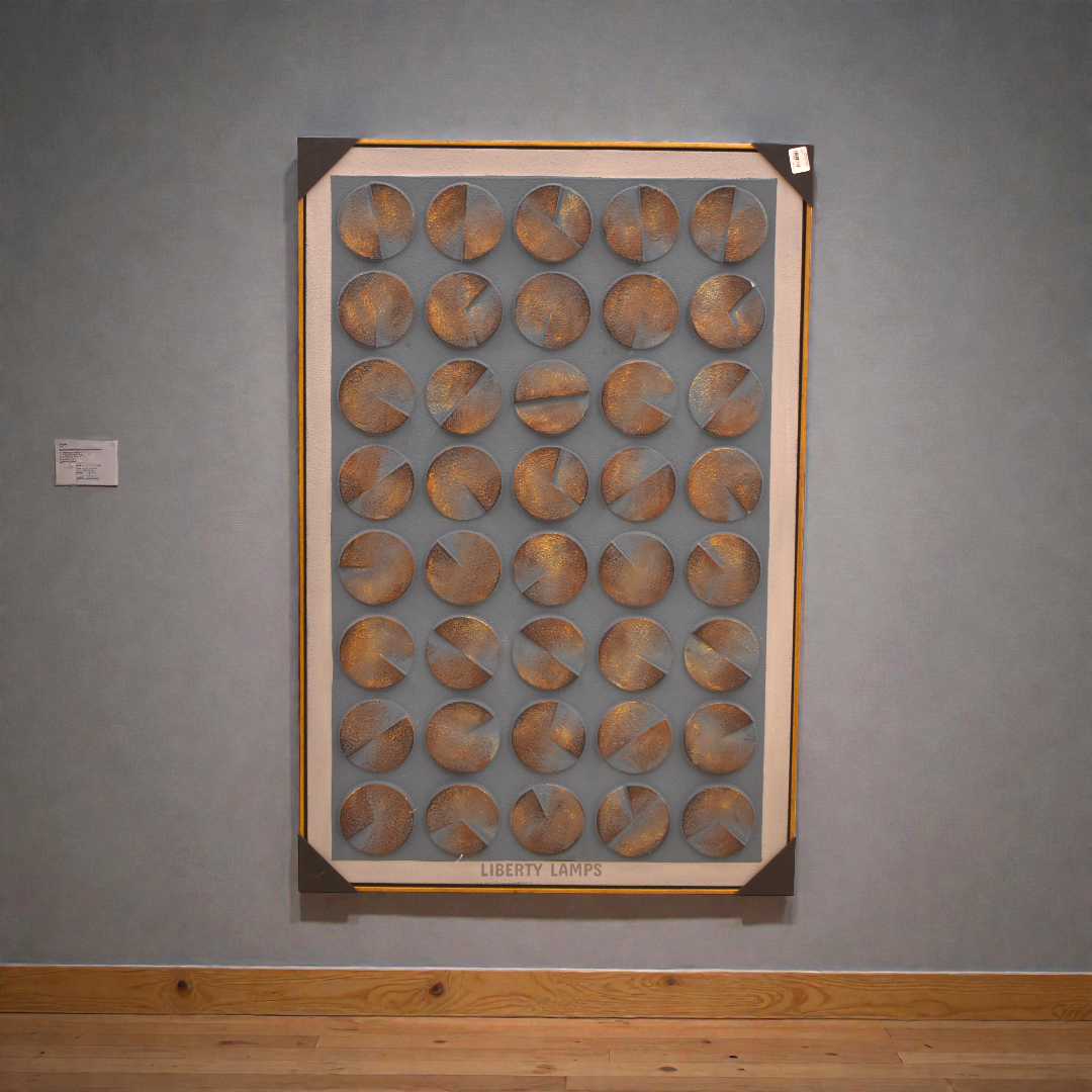 Golden Drift 3D Textured Abstract Canvas (Single)