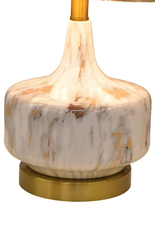 Marbeluxe Textured Metal Table Lamp (Pair)