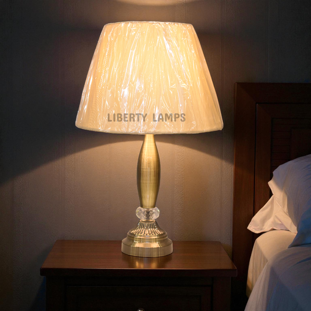 CrystalSphere Metal Luxe Lamp (Pair)