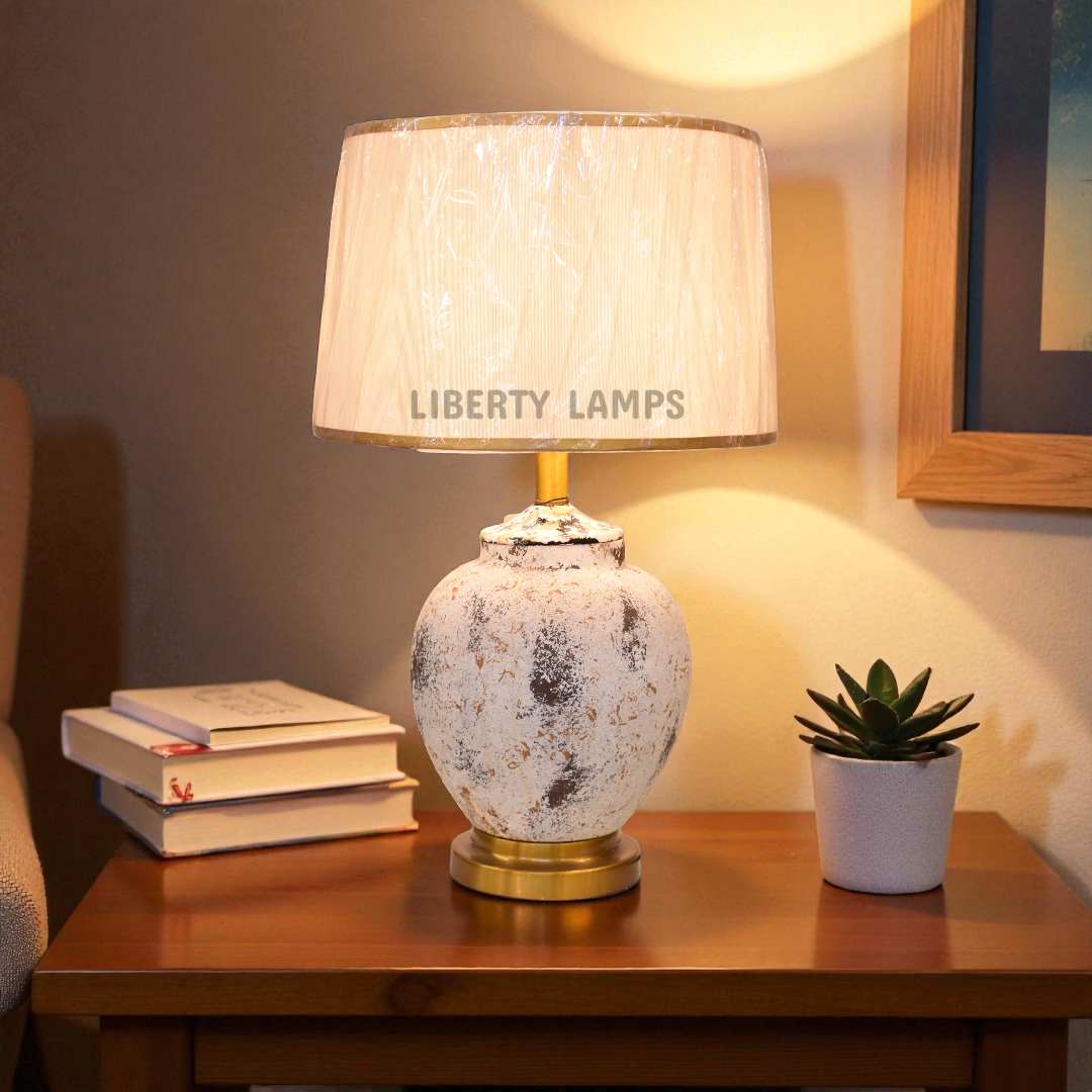 Rustic Terracotta Table Lamp (Pair)