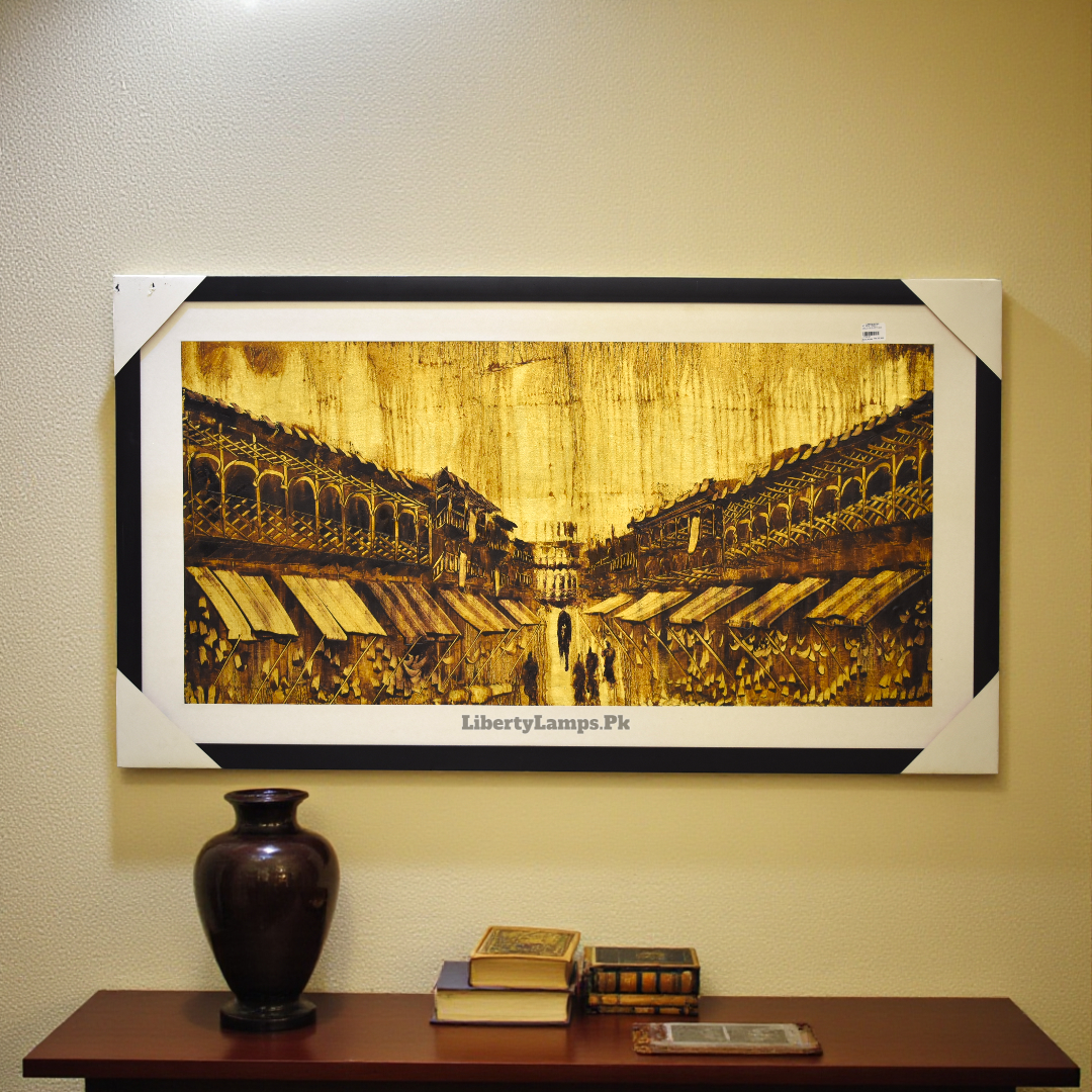 Old City Oil Painting on Canvas (Single)