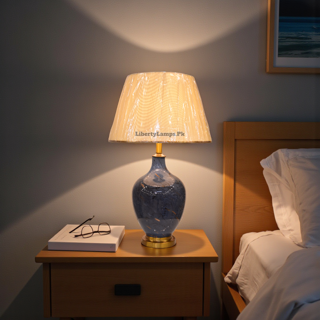 Milky Glass Table Lamp (Pair)