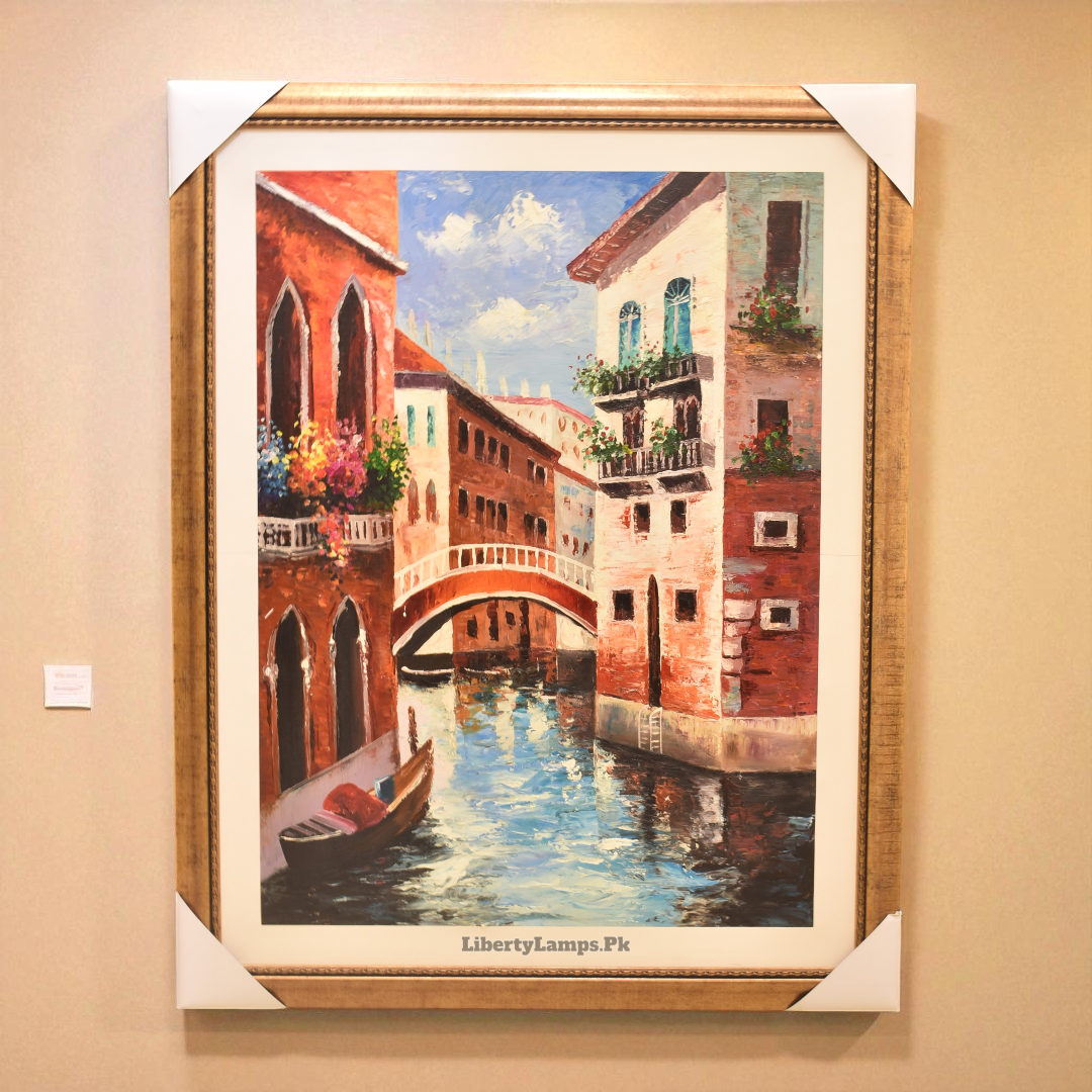 Old City Oil Painting on Canvas (Single) 🏙️🎨