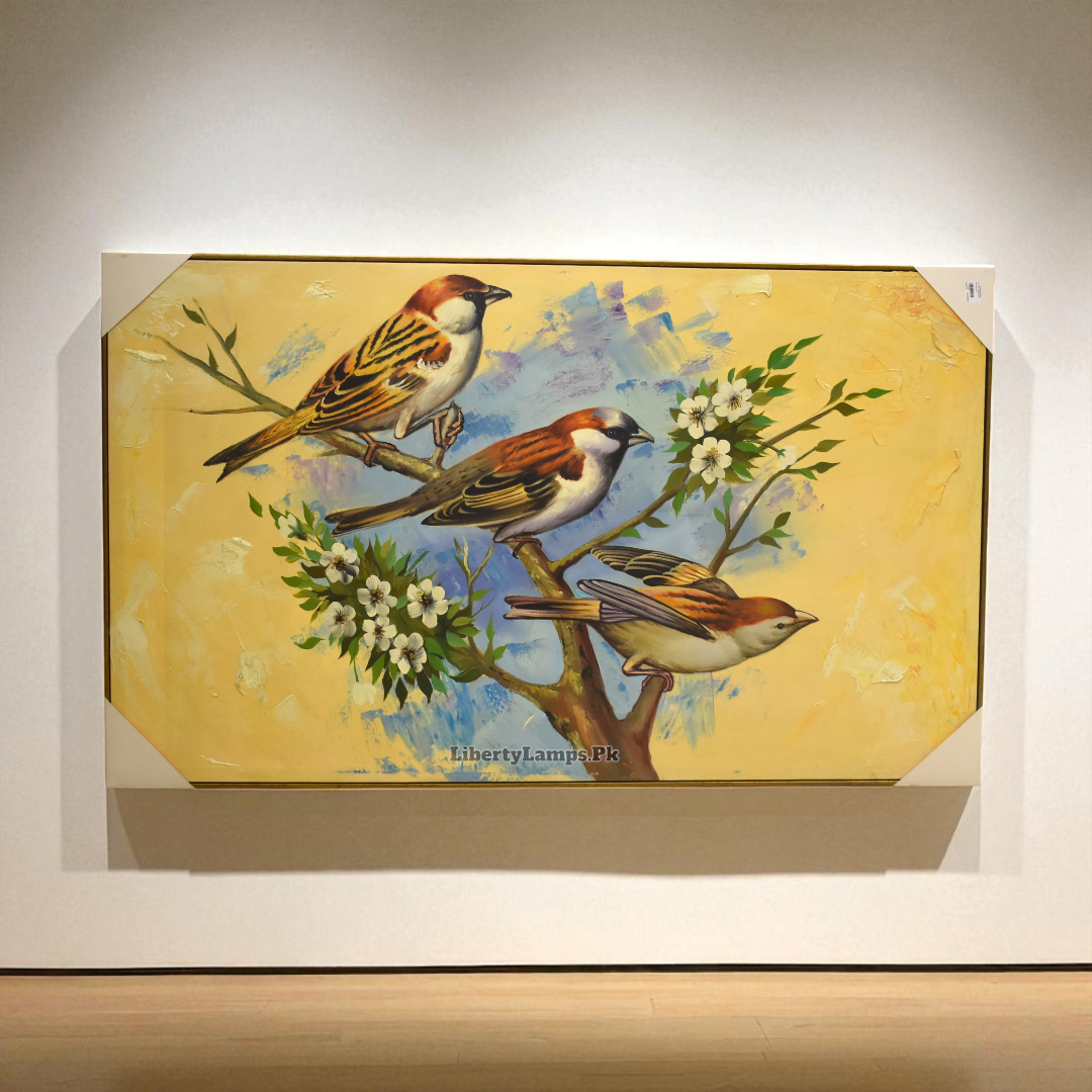 Harmony in Flight – Birds Oil Painting on Canvas (Single) 🕊️🎨