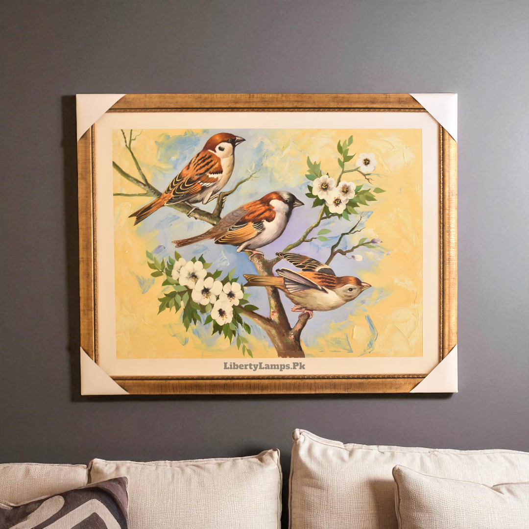 Harmony in Flight Birds Oil Painting on Canvas (Single) 🕊️🎨