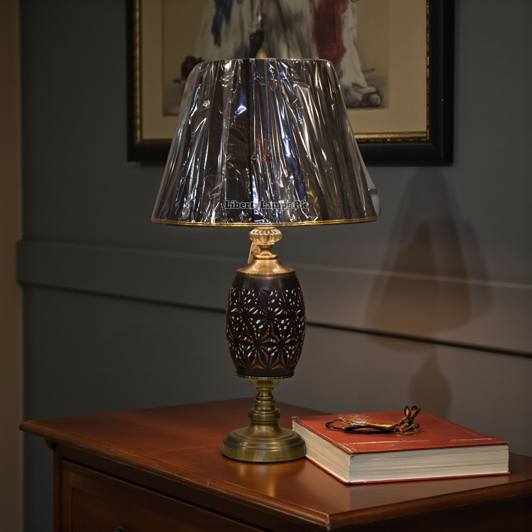 Lazer Cut Metal Glow Table Lamp (Pair)