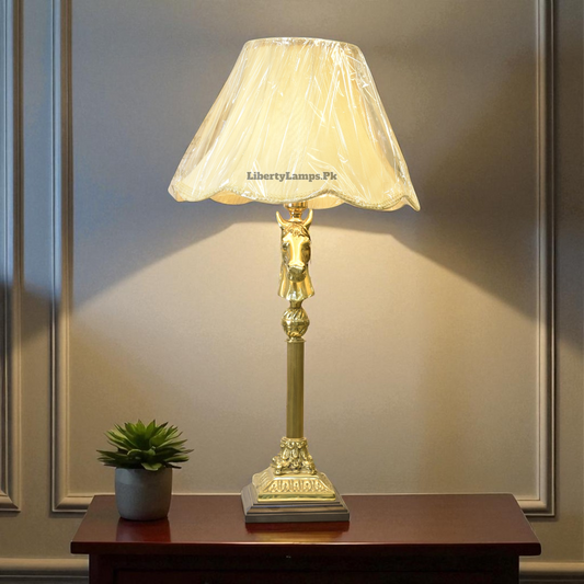 Royal Horse Brass Table Lamp (Pair)