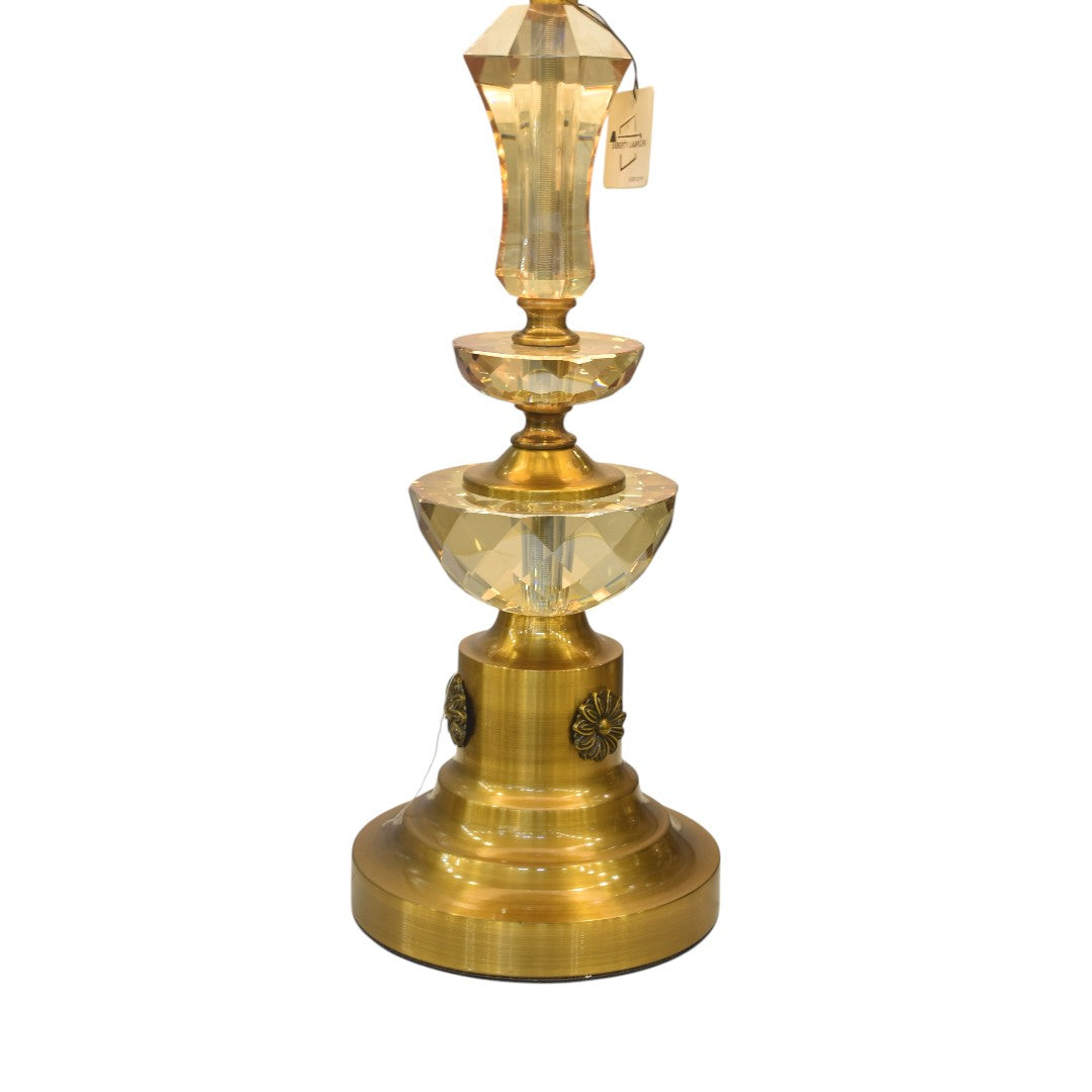 Crystal Luxe Metal Table Lamp (Pair)