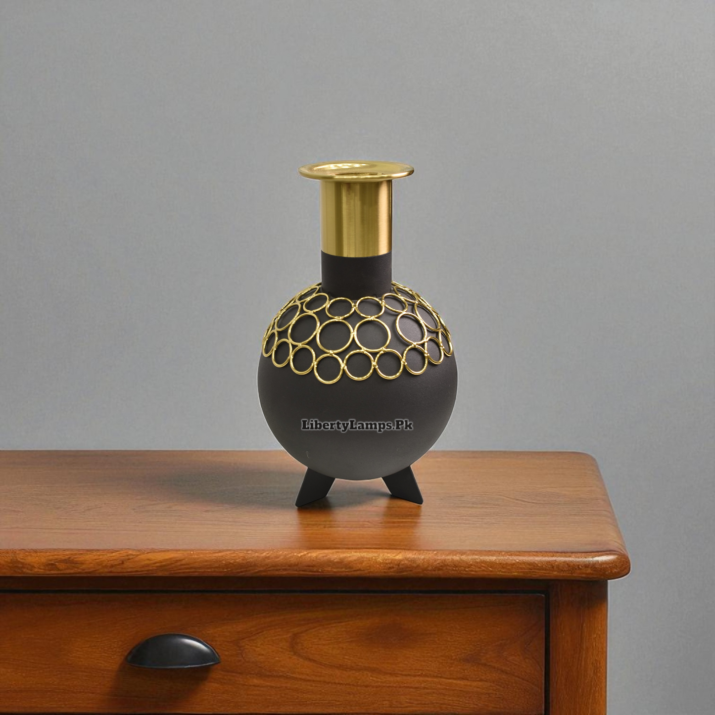 Artisan Textured Ceramic Vase – Elegant Decor Accent (Single)