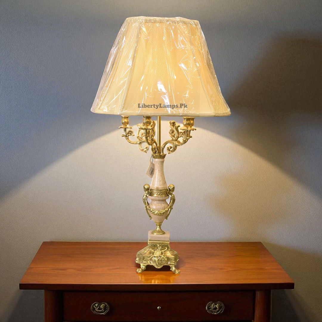 Royal Radiance – Crystal & Metal 4-Arm Lamp (Pair) ✨👑