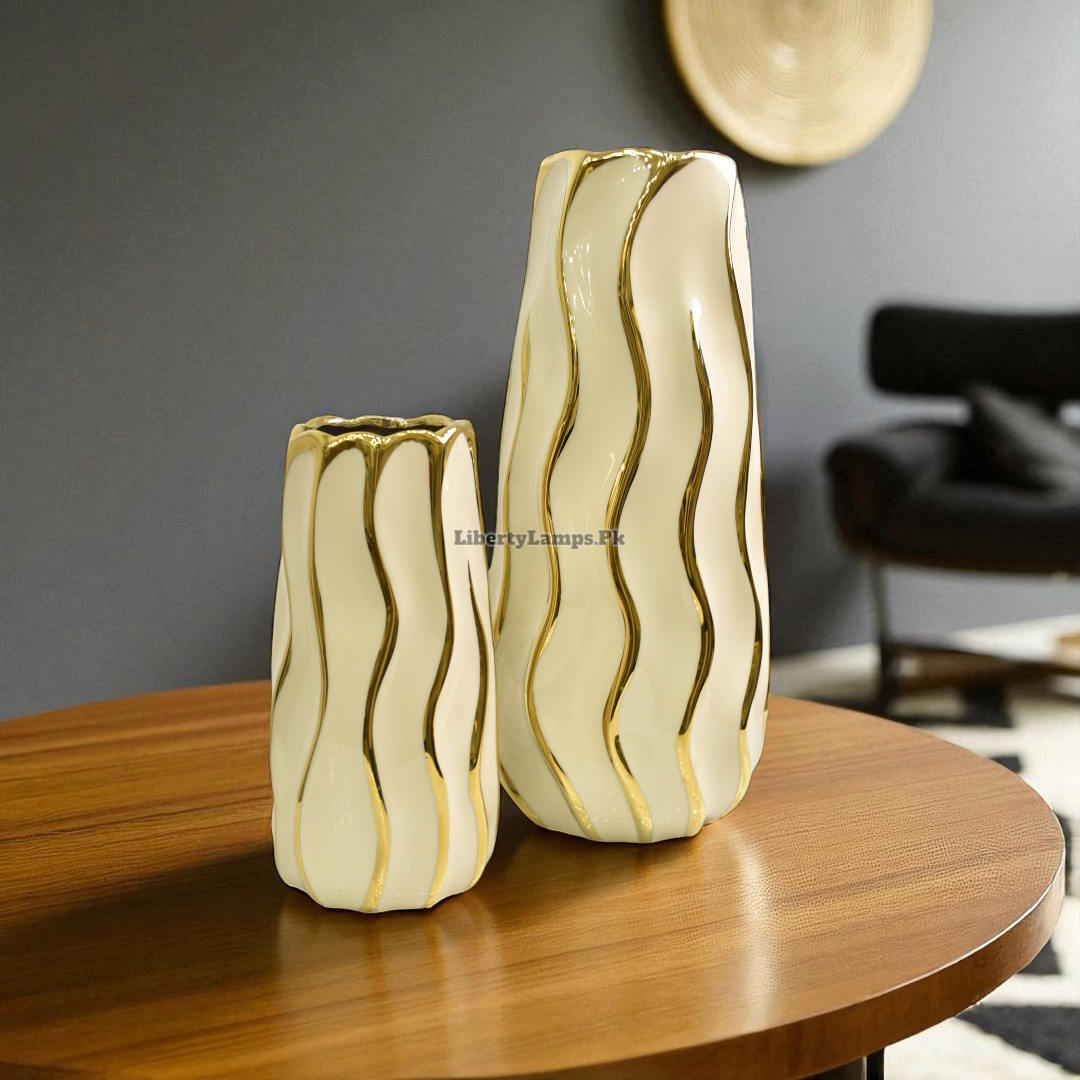 Textured Ceramic Vase – Artistic Finish (Single)