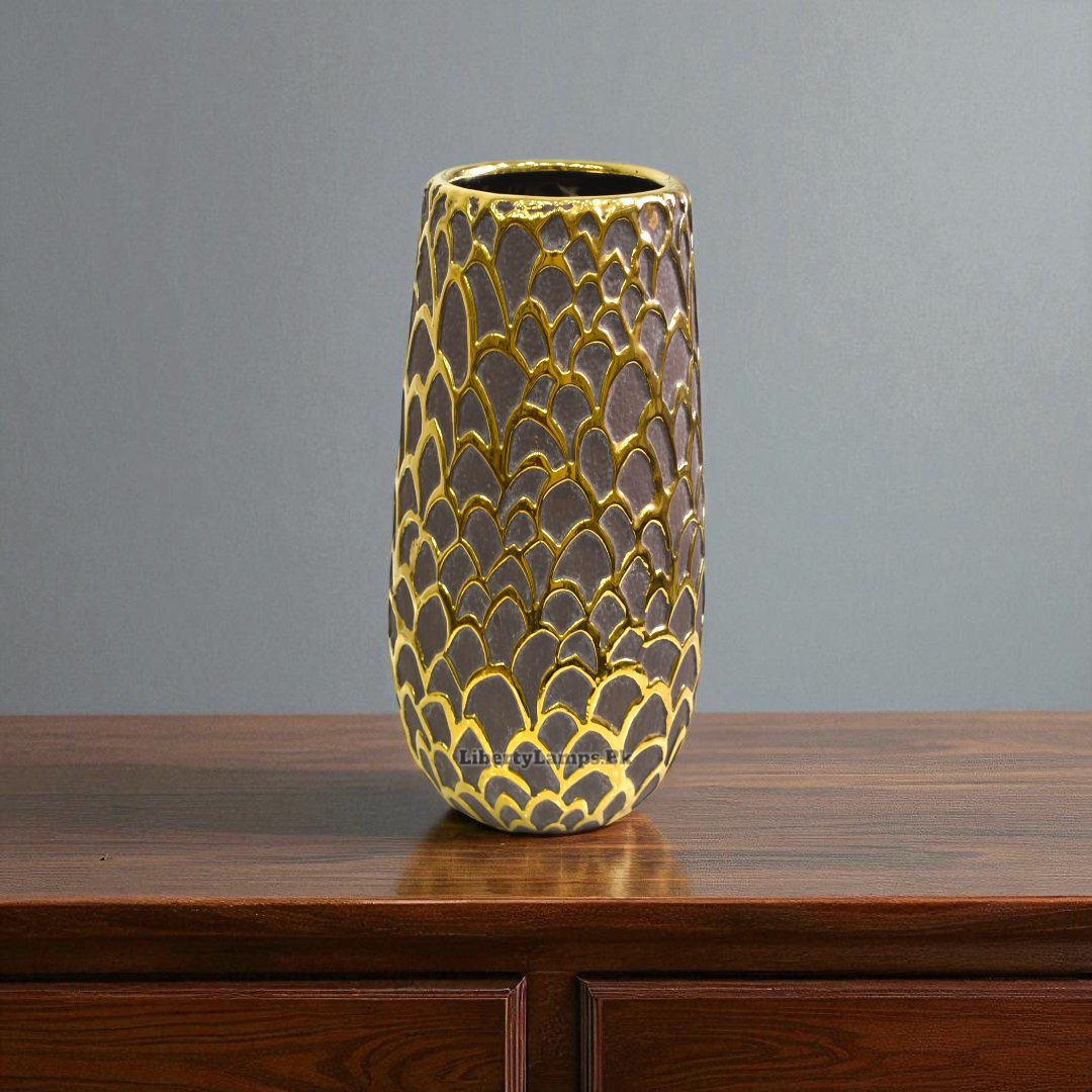Artisan Textured Ceramic Vase – Earthy Elegance (Single)