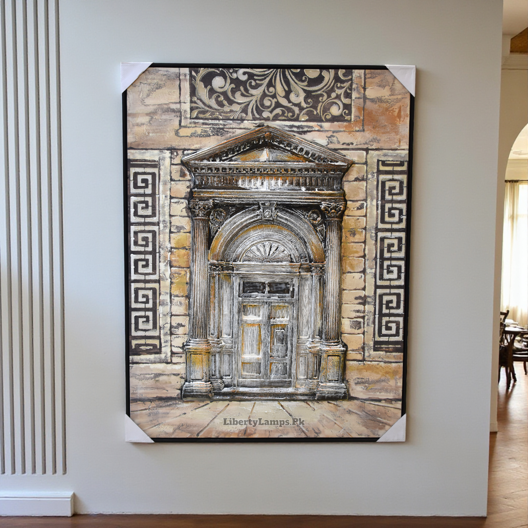 3D Grand Doorway Oil Painting on Canvas (Single)