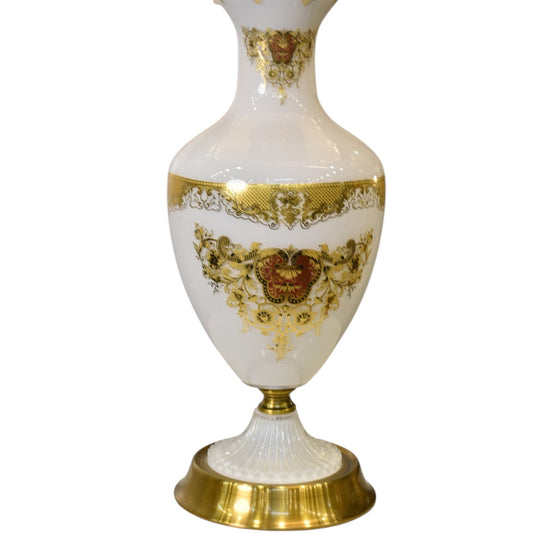 Royal Gleam Printed Glass Table Lamp (Pair)