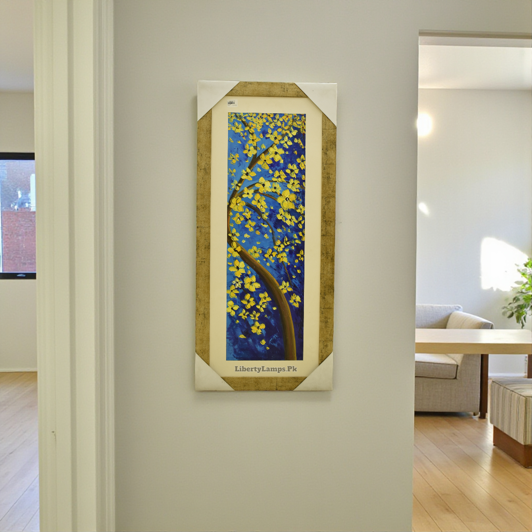 Blossom Harmony Floral Oil Painting on Canvas (Single)