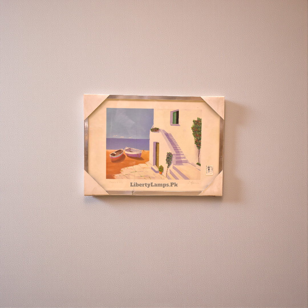 Golden Horizon – Scenic Wall Art in Wooden & Mirror Frame (Single)