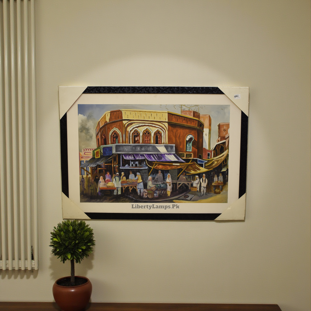 Old City Streets Oil Painting on Canvas (Single)