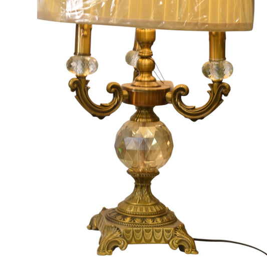 Regalia Shine – Crystal & Metal 4-Arm Lamp (Pair) ✨💎