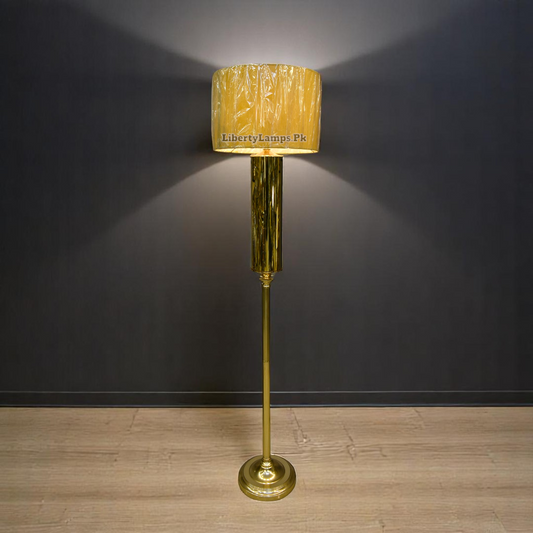 💡 Gold Cylinder Floor Lamp (Single) 💡