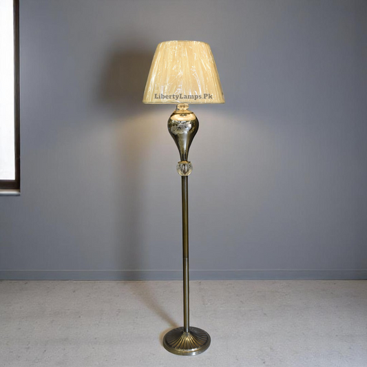 💡 Glass 706 Silver Floor Lamp – Elegant Metallic Finish (Single) 💡