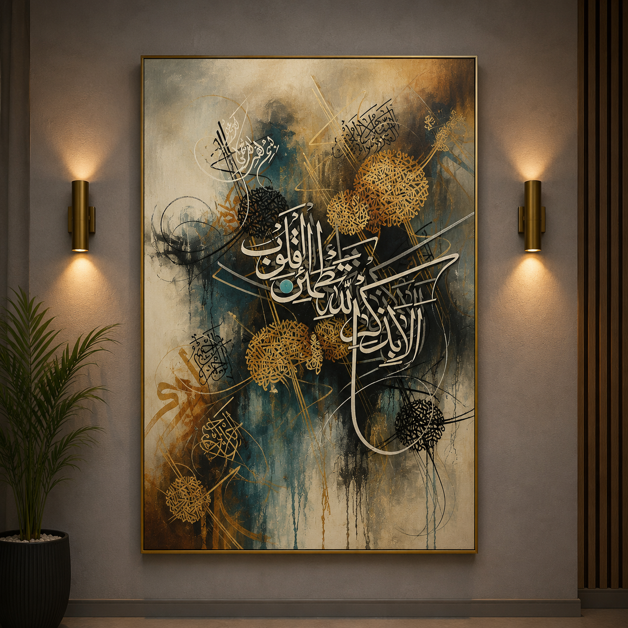 Sacred Script™ – Islamic Calligraphy Handmade Oil Painting on Canvas