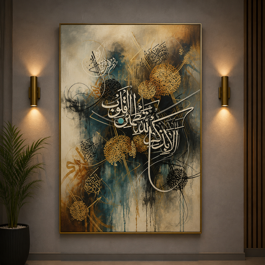 Sacred Script™ – Islamic Calligraphy Handmade Oil Painting on Canvas