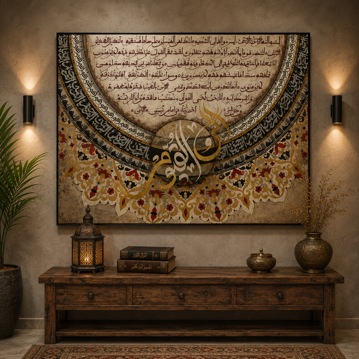 Sacred Reflections™ – Islamic Calligraphy Handmade Oil Painting on Canvas