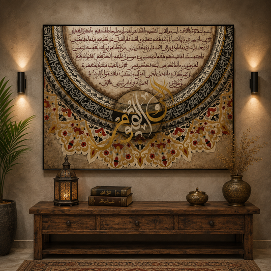 Sacred Reflections™ – Islamic Calligraphy Handmade Oil Painting on Canvas