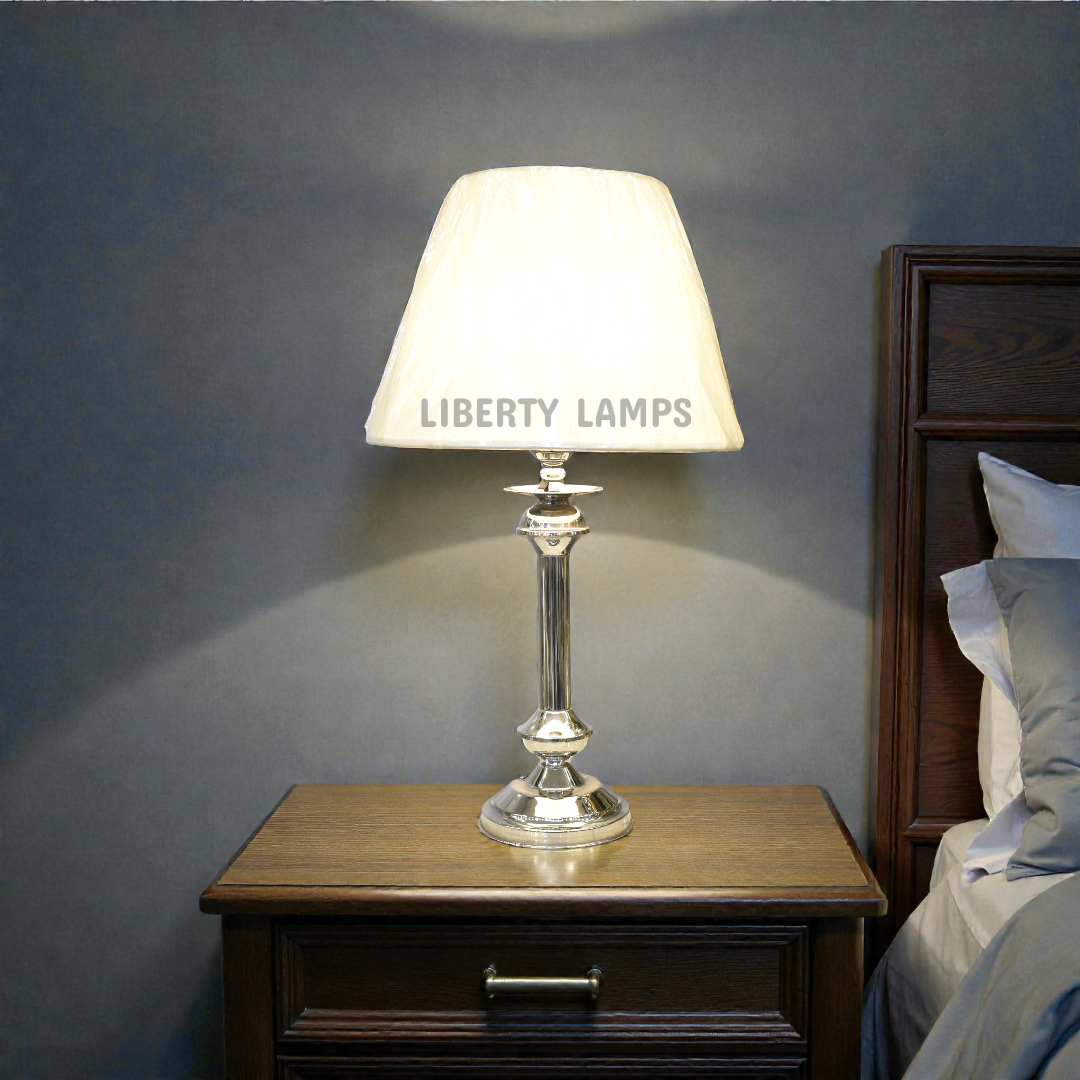 Silver Luxe Glow Table Lamp (Pair)