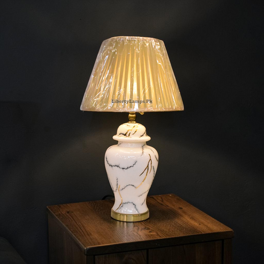 Marble Glow™ – Candy Glass Table Lamp Pair (Marble Texture)