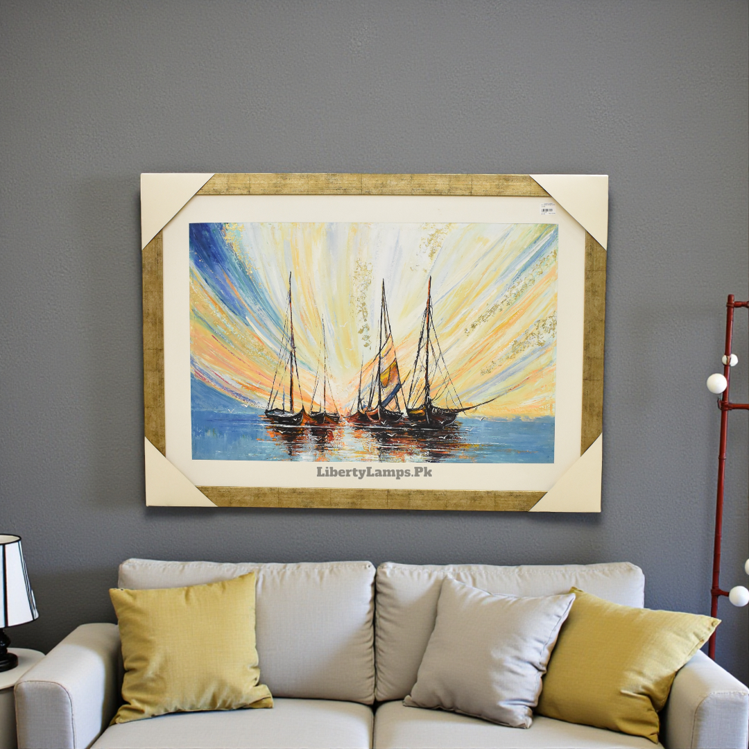 Golden Valley Landscape Oil Painting (Single)