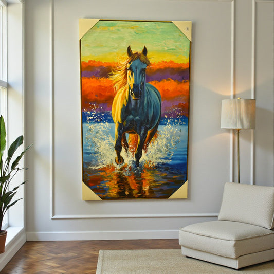 Horse Handmade Oil Painting – Powerful Statement Wall Art