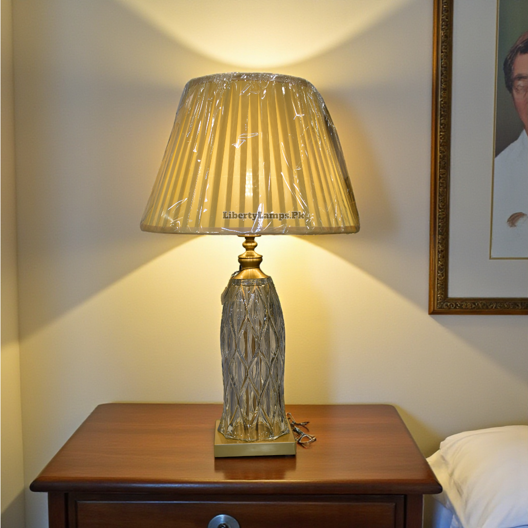 Crystal Glow Glass Table Lamp (Pair)