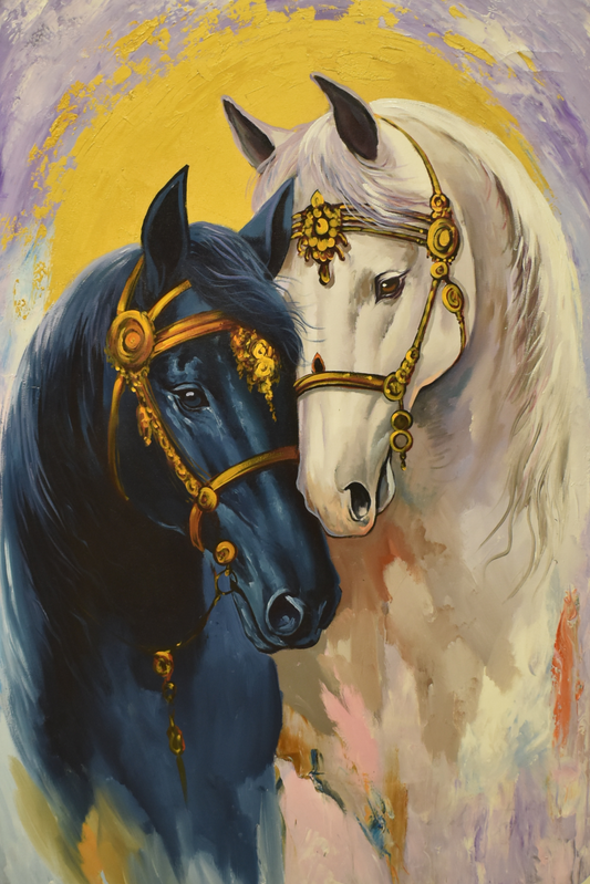 Horse Handmade Oil Painting – Powerful Large Wall Art