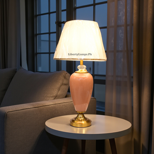 Tall Glass Table Lamp – Elegant Statement Lighting