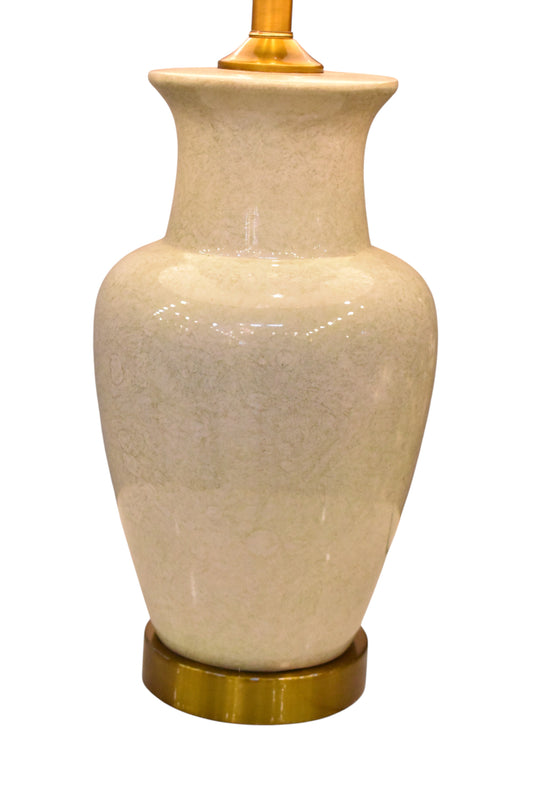 Cream texture Ceramic Table Lamp Pair