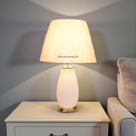 3D Printed Terracotta Table Lamps – Pair