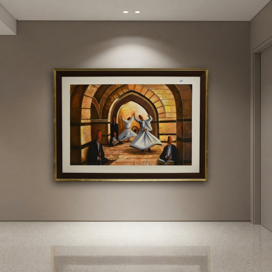 Timeless Sufi Handmade Oil Painting on Canvas