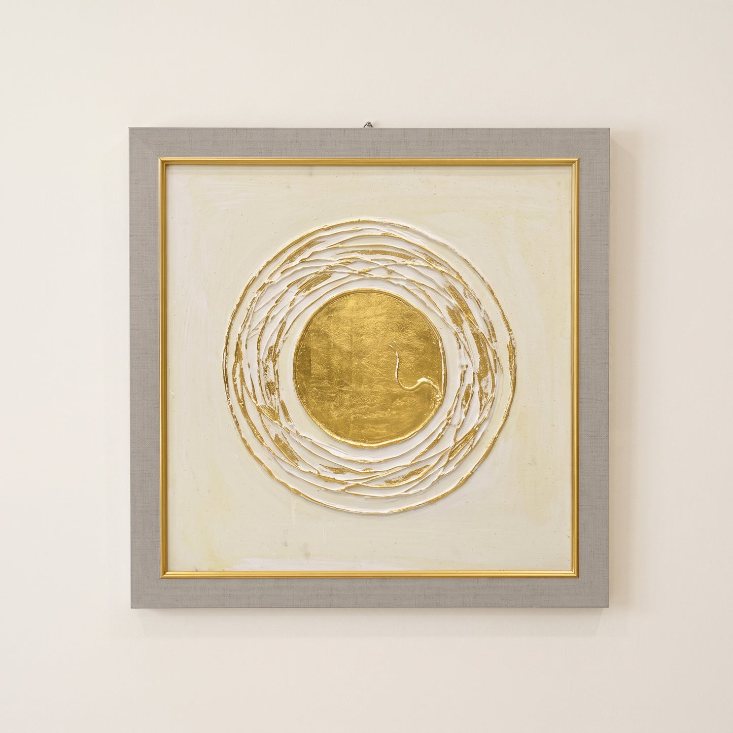Golden Symphony™ – Abstract Gold Leaf Handmade Painting on Canvas