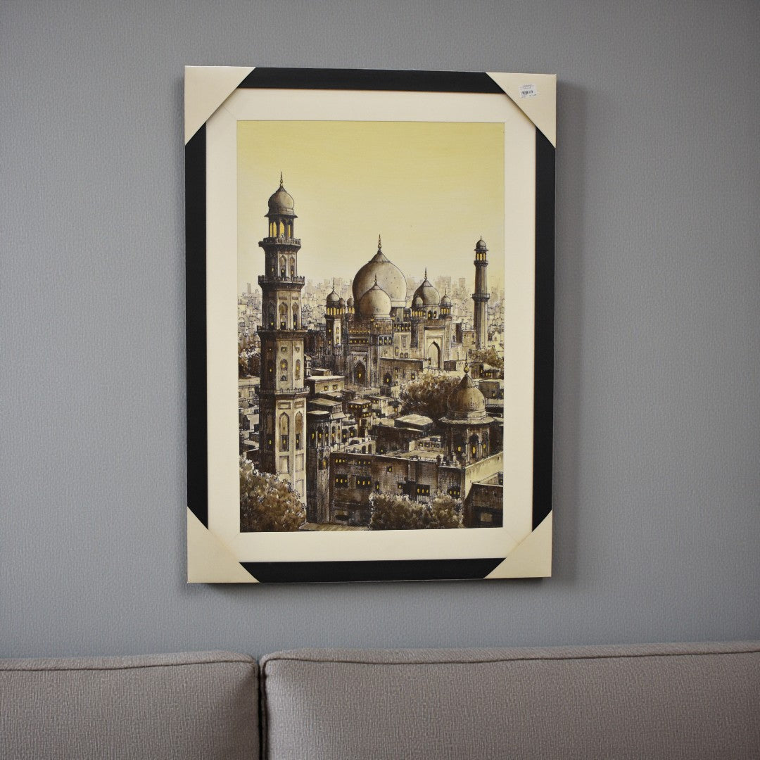 Timeless Streets – Old City Oil Painting on Canvas (Single)