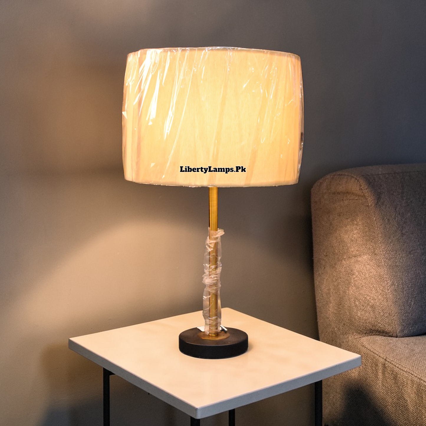 Golden Radiance™ – Metal Rod Table Lamp Pair