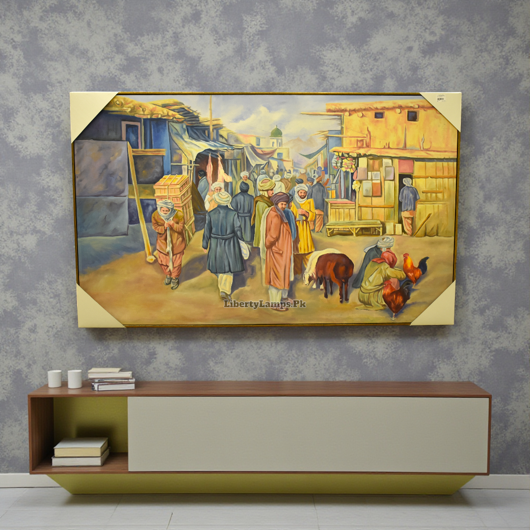 Old City Heritage – Handmade Oil Painting on Canvas