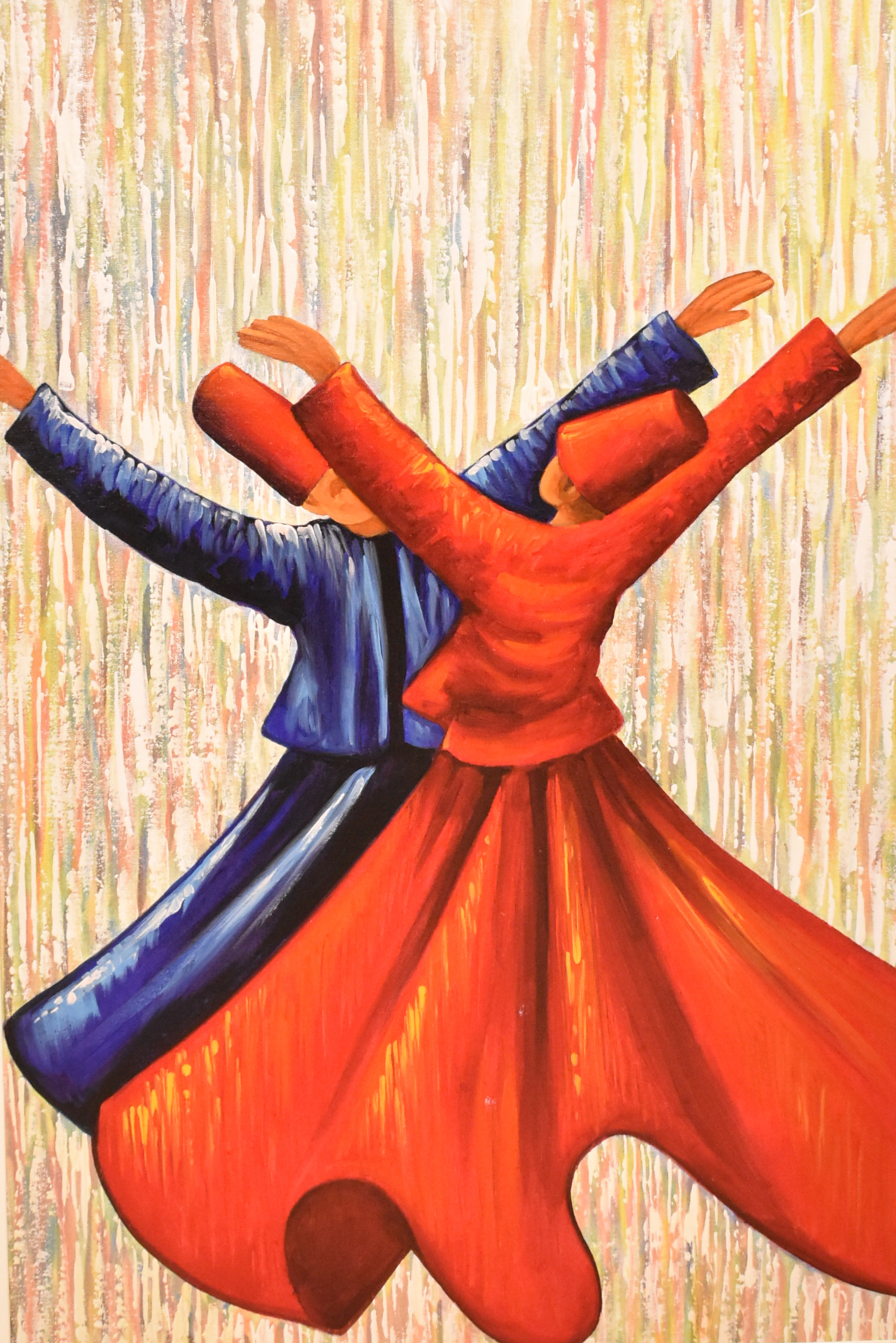 Sufi Handmade Oil Painting – Spiritual & Artistic Wall Art