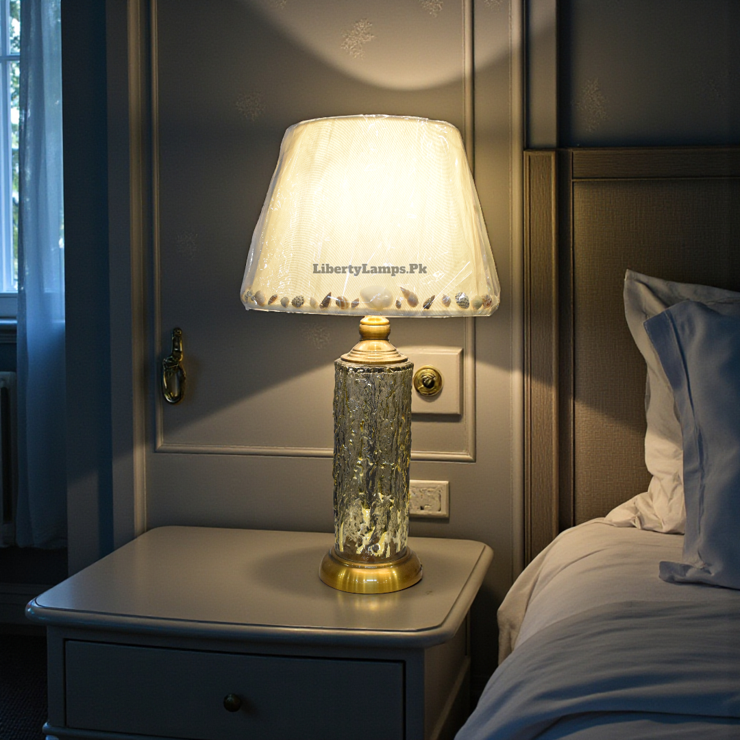 Textured Glass Table Lamp