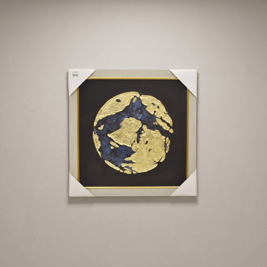 Luxe Gold Fusion™ – Abstract Gold Leaf Handmade Painting on Canvas