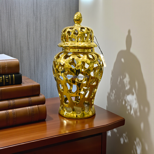 Regal Bloom Metal Vase (Single)