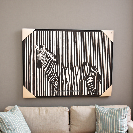 Wild Stripes – Zebra Handmade Oil Painting on Canvas