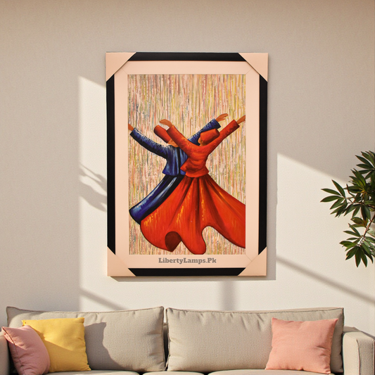 Spiritual Harmony – Sufi Handmade Oil Painting on Canvas