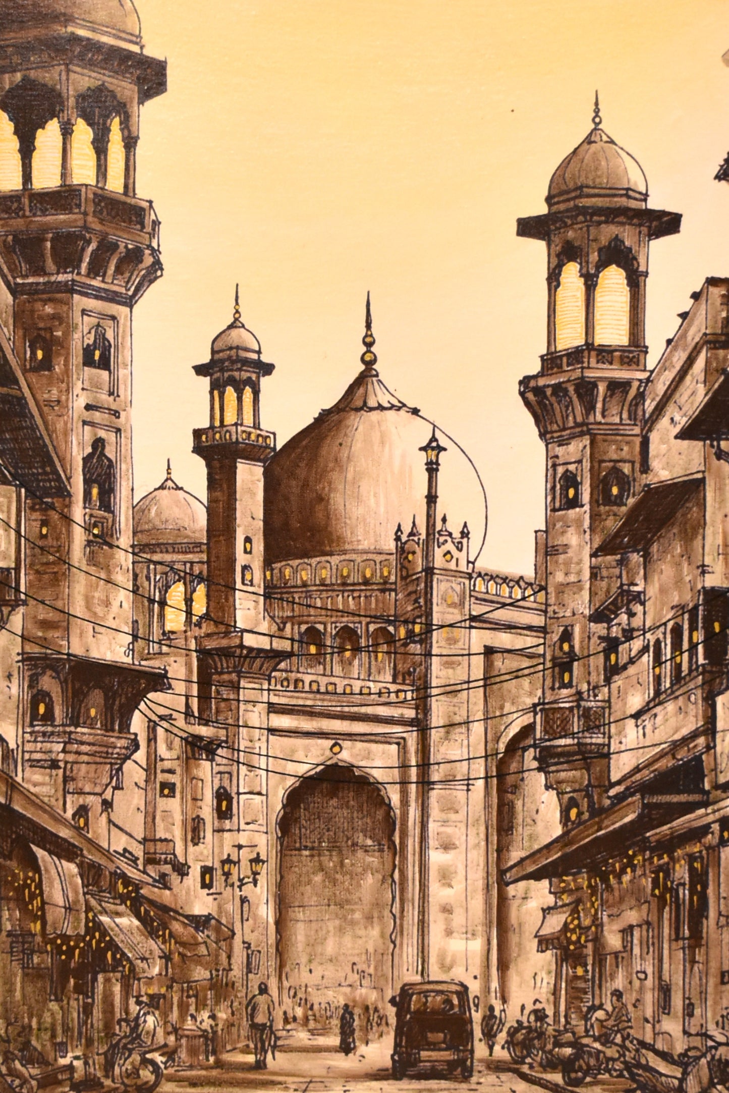Heritage of Lahore – Old Lahore Handmade Oil Painting on Canvas