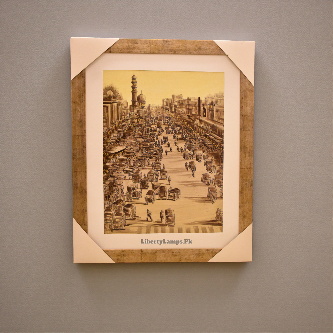 Timeless Heritage – Old Lahore Handmade Oil Painting